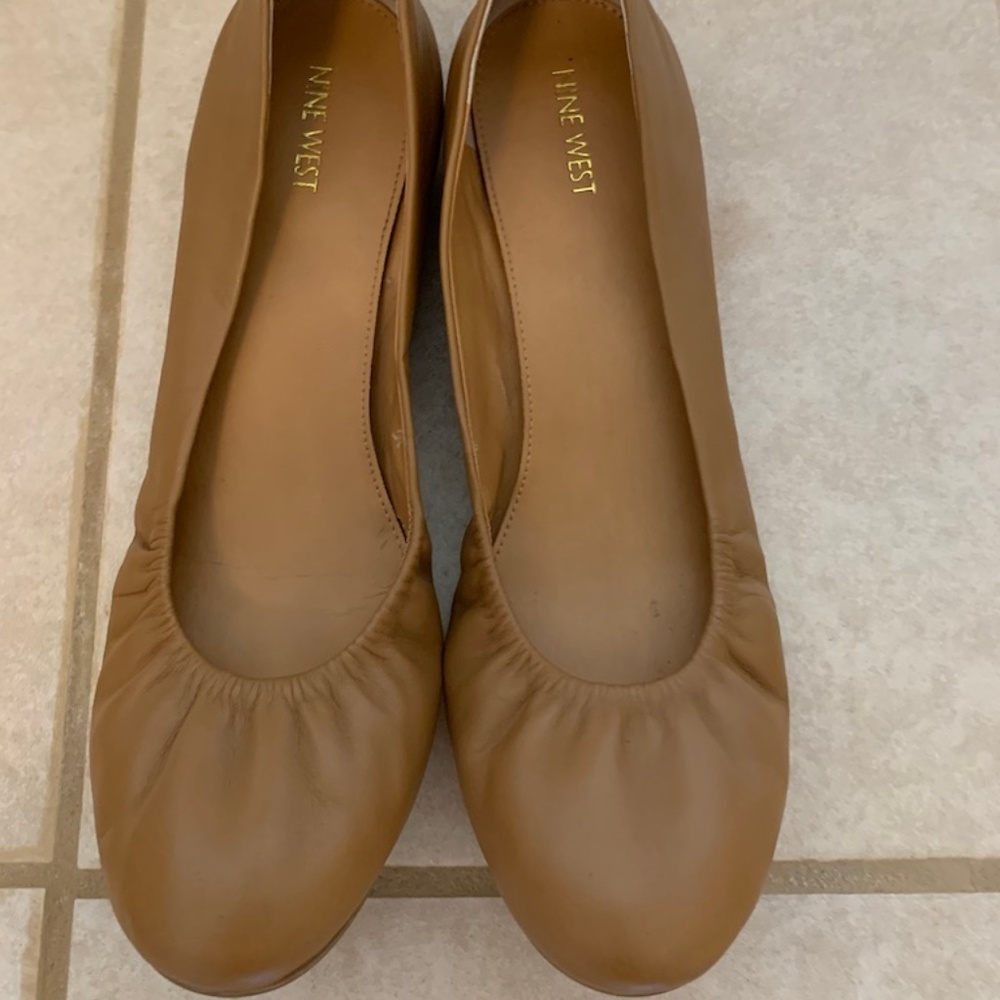 Tan Nine West Flats